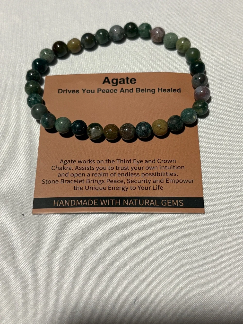 Natural Agate Gemstone Bracelet